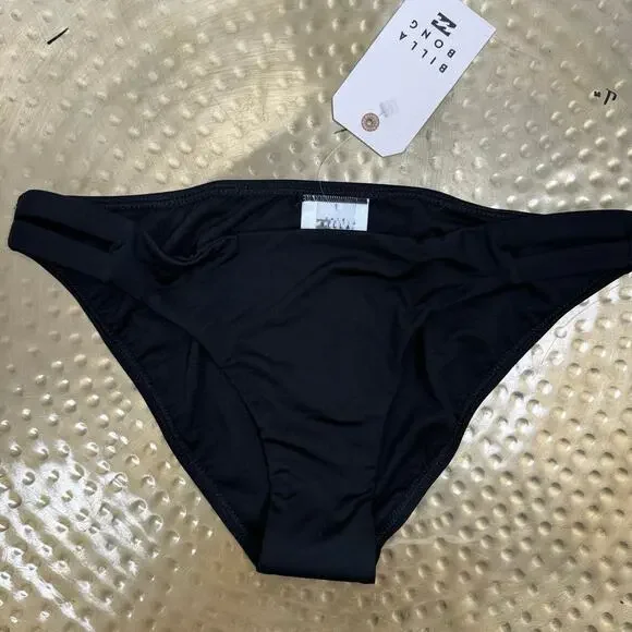 NWT Billabong Women’s Black Sol Searcher Lowrider Full Coverage Bikini Bottom - Picture 3 of 12